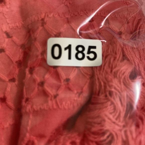 lulus Julia Coral Pink Eyelet Lace Short Sleeve Top Women’s Size‎ Medium - Picture 10 of 10